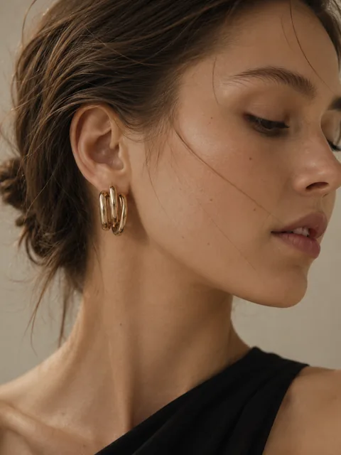 Golden Orbit Hoop von Luvia Studio Bild 2